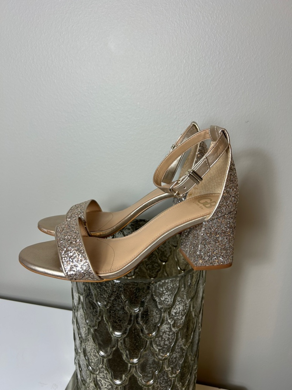 Gianni Bini sequin block heel sandals size 9